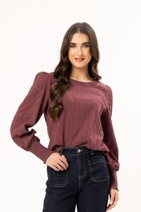 Seeking Lola Rosewood Crinkle Charlie Top