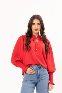 Seeking Lola Red Apple Byron Blouse
