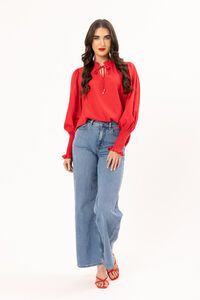 Seeking Lola Red Apple Byron Blouse
