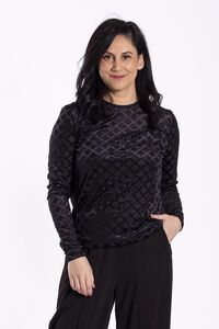 Jellicoe Non-Turtle Top Black Velvet Diamonds