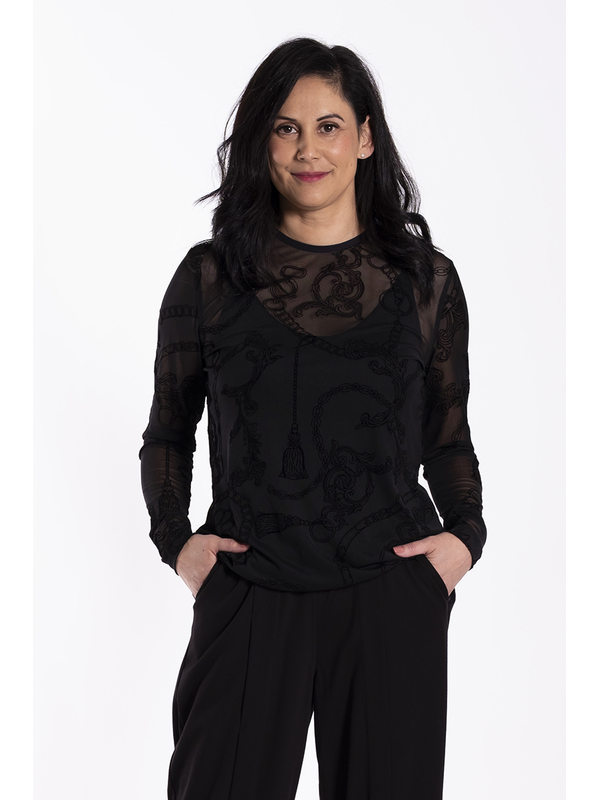 Jellicoe Non-Turtle Top Tassles & Chains Black