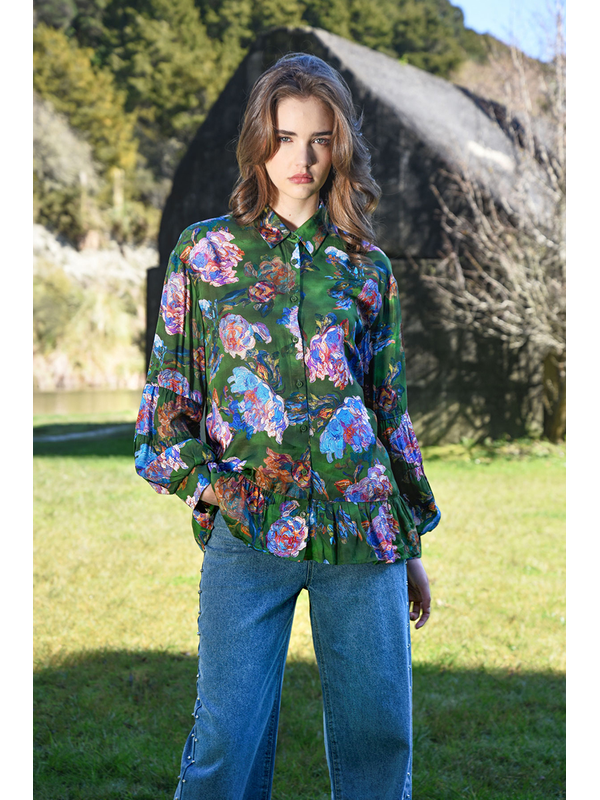 Coop Flounce On Blouse