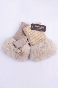 Alice + Lily Cable Knit Fingerless Gloves