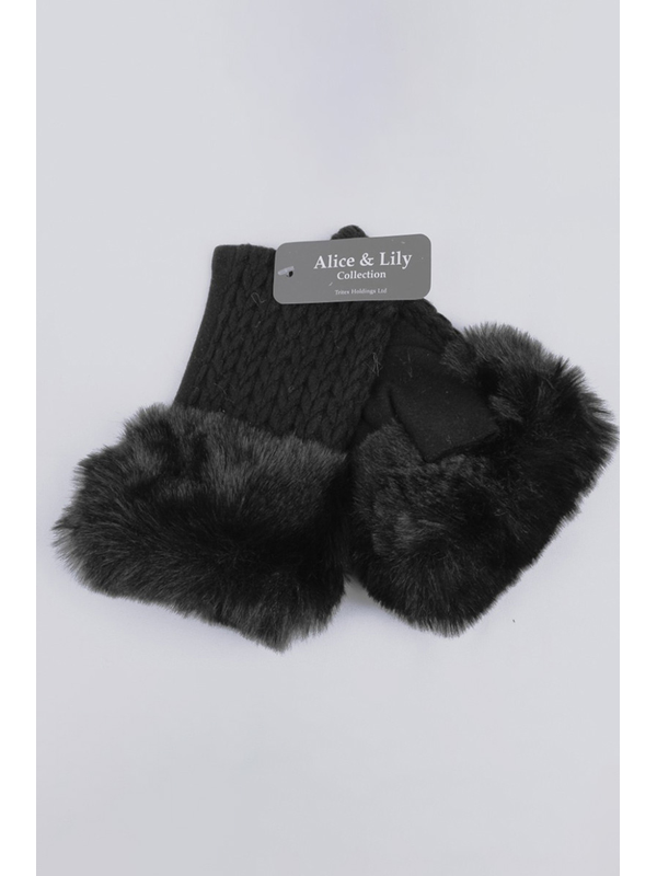 Alice + Lily Cable Knit Fingerless Gloves