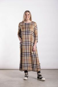 Deeanne Hobbs Menaka Dress Tan Square