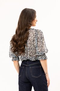 Seeking Lola Navy Daisy Magnificent Top