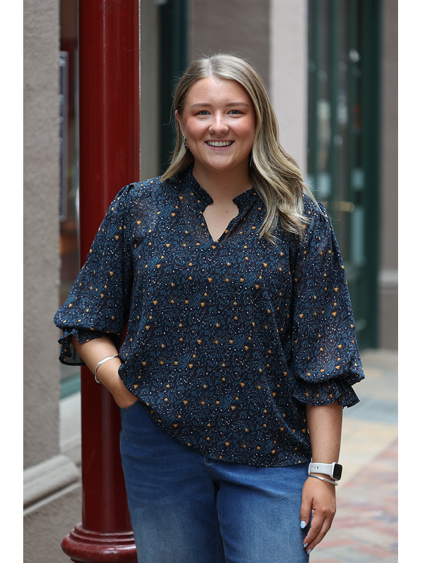 Leila + Luca Navy Dream Chance Top