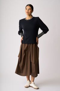 Foil Contrast Pull On Skirt