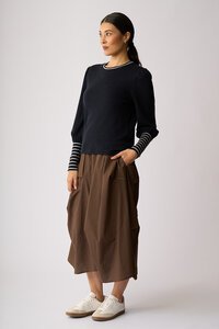 Foil Contrast Pull On Skirt