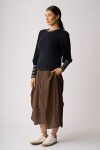 Foil Contrast Pull On Skirt