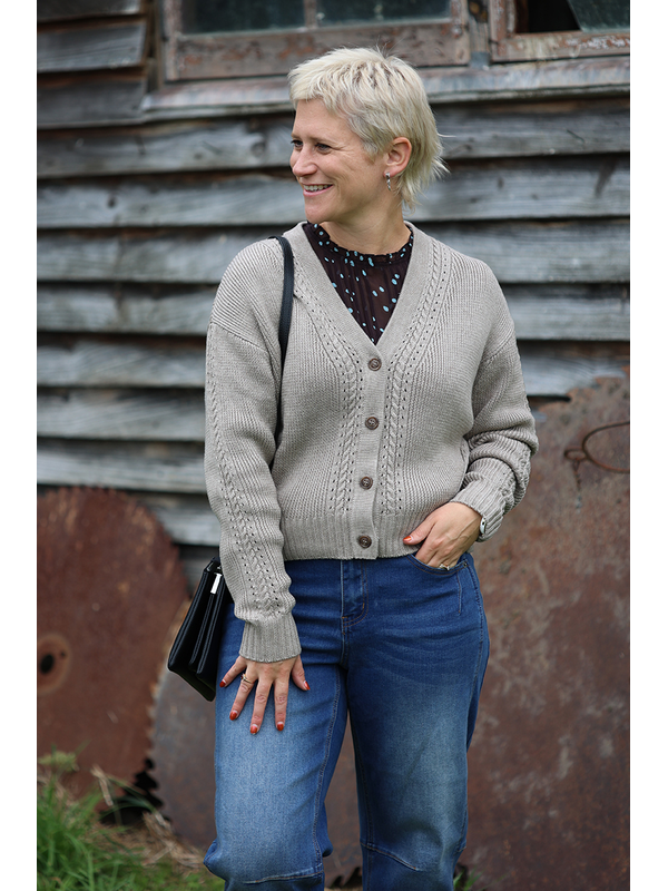 Memo Cable Knit Detail Cardigan