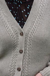 Memo Cable Knit Detail Cardigan