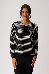Foil Striped Long Sleeve T-Shirt