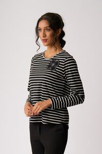 Foil Striped Long Sleeve T-Shirt