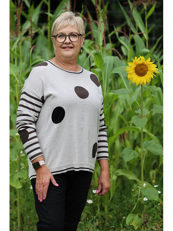 Oh Three Spots & Stripes Jumper