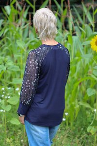 Memo Contrast Woven Shoulder Top