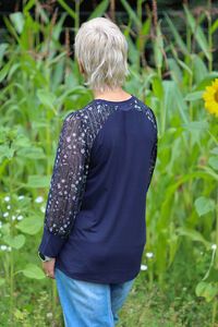 Memo Contrast Woven Shoulder Top