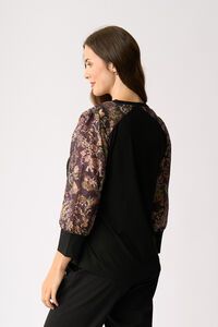 Memo Contrast Woven Shoulder Top