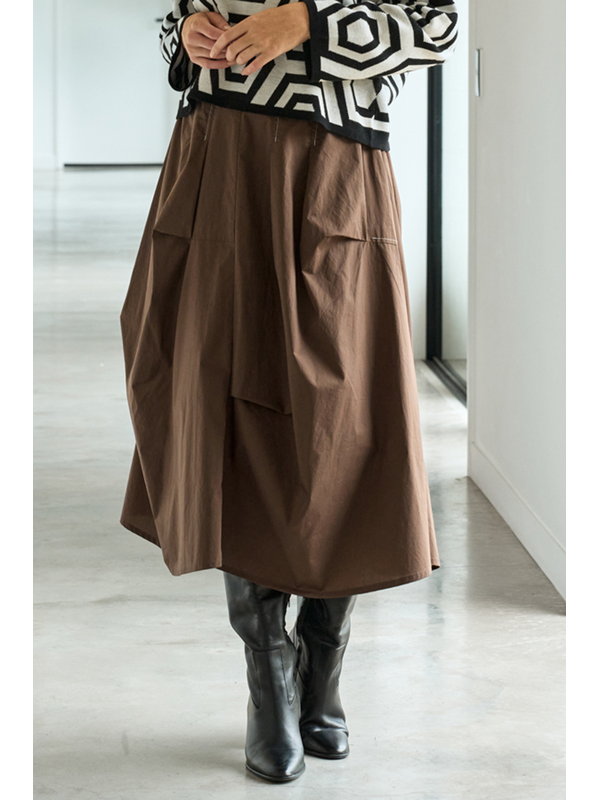 Foil Contrast Pull On Skirt