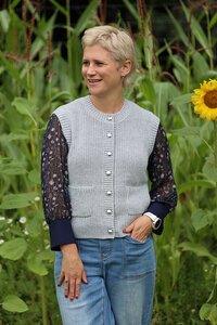 Memo Contrast Woven Shoulder Top