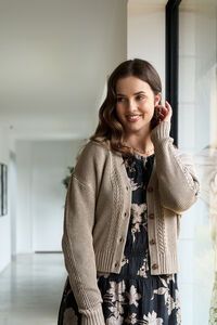 Memo Cable Knit Detail Cardigan