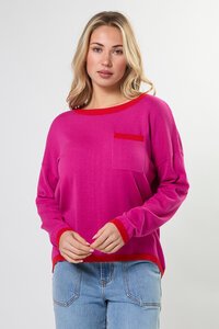 Stella + Gemma Street Crimson Crush Pocket Jumper