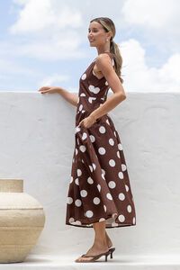 White Poetry Polka Dot Midi Dress