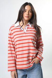 Stella + Gemma Polo Stripe Top