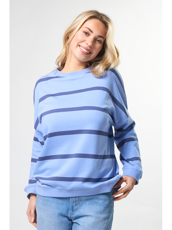 Stella + Gemma Newport Cross Stripe Sweat