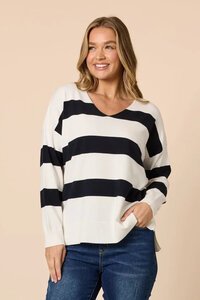 Threadz Crew Stripe Knit