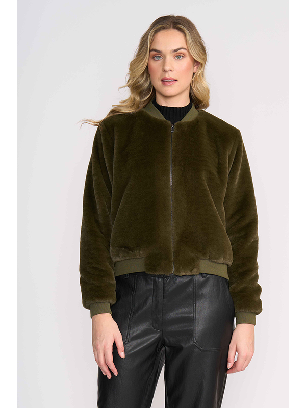 Foil Fur Sure Aviator Jacket