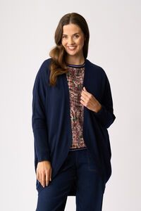 Foil Open Front Midi Cardi