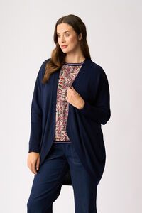 Foil Open Front Midi Cardi