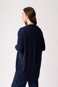 Foil Open Front Midi Cardi