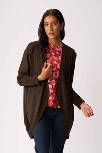 Foil Open Front Midi Cardi