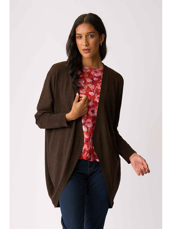 Foil Open Front Midi Cardi