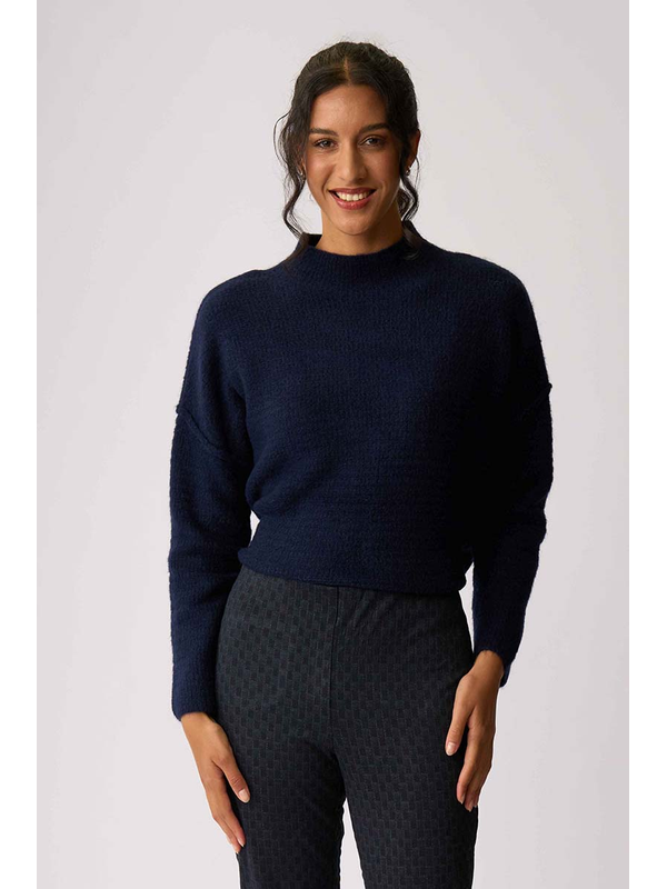 Memo High Neck Zip Back Jumper