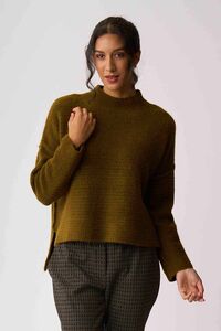 Memo High Neck Zip Back Jumper