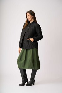 Foil Quilted Snap Jacket