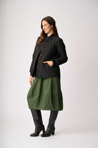 Foil Quilted Snap Jacket