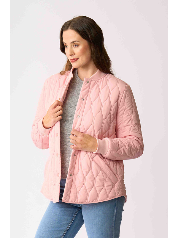 Foil Quilted Snap Jacket