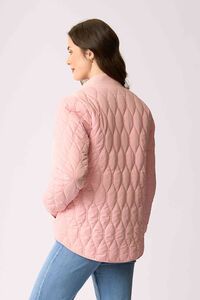 Foil Quilted Snap Jacket