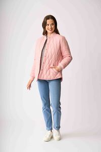 Foil Quilted Snap Jacket