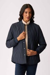 Foil Quilted Snap Jacket