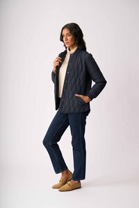 Foil Quilted Snap Jacket