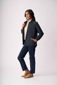 Foil Quilted Snap Jacket