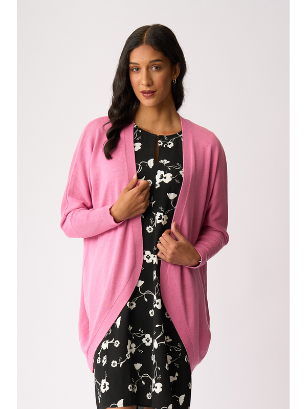 Foil Open Front Midi Cardi