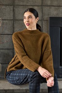 Memo High Neck Zip Back Jumper