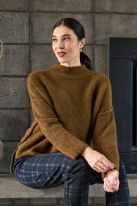 Memo High Neck Zip Back Jumper