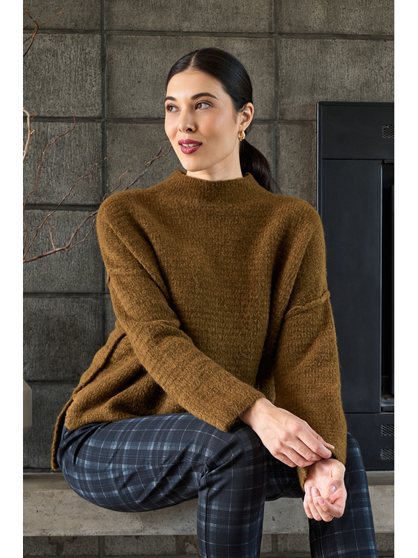 Memo High Neck Zip Back Jumper